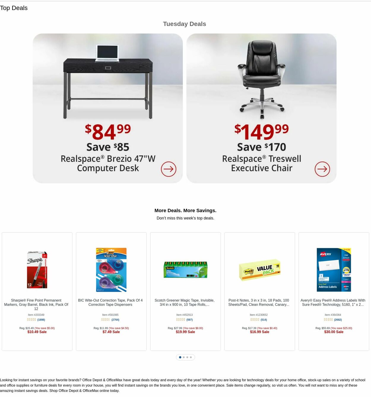 Weekly ad Office Depot 05/14/2024 - 05/15/2024