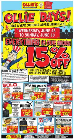 Weekly ad Ollie's 06/20/2024 - 06/25/2024