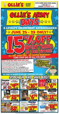 Weekly ad Ollie's 06/25/2025 - 06/29/2025