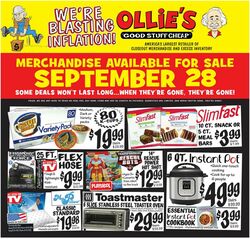 Weekly ad Ollie's 09/28/2022-10/04/2022