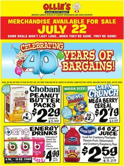 Weekly ad Ollie's 07/22/2022-07/27/2022