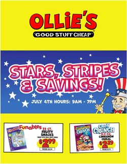 Weekly ad Ollie's 07/04/2025 - 07/09/2025