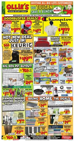 Weekly ad Ollie's 01/15/2025 - 01/22/2025