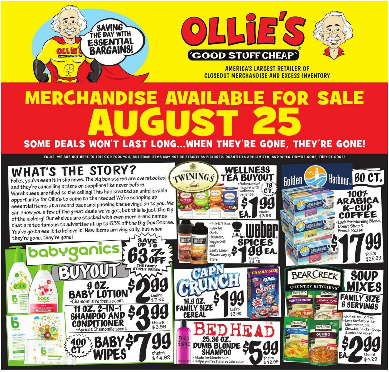 Weekly ad Ollie's 08/25/2022 - 08/31/2022
