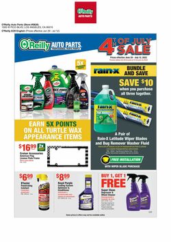 Weekly ad O’Reilly Auto Parts 06/29/2022 - 07/12/2022