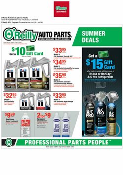 Weekly ad O’Reilly Auto Parts 06/29/2022 - 07/26/2022