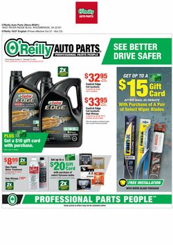 Weeklyad O’Reilly Auto Parts 10/27/2021-11/23/2021