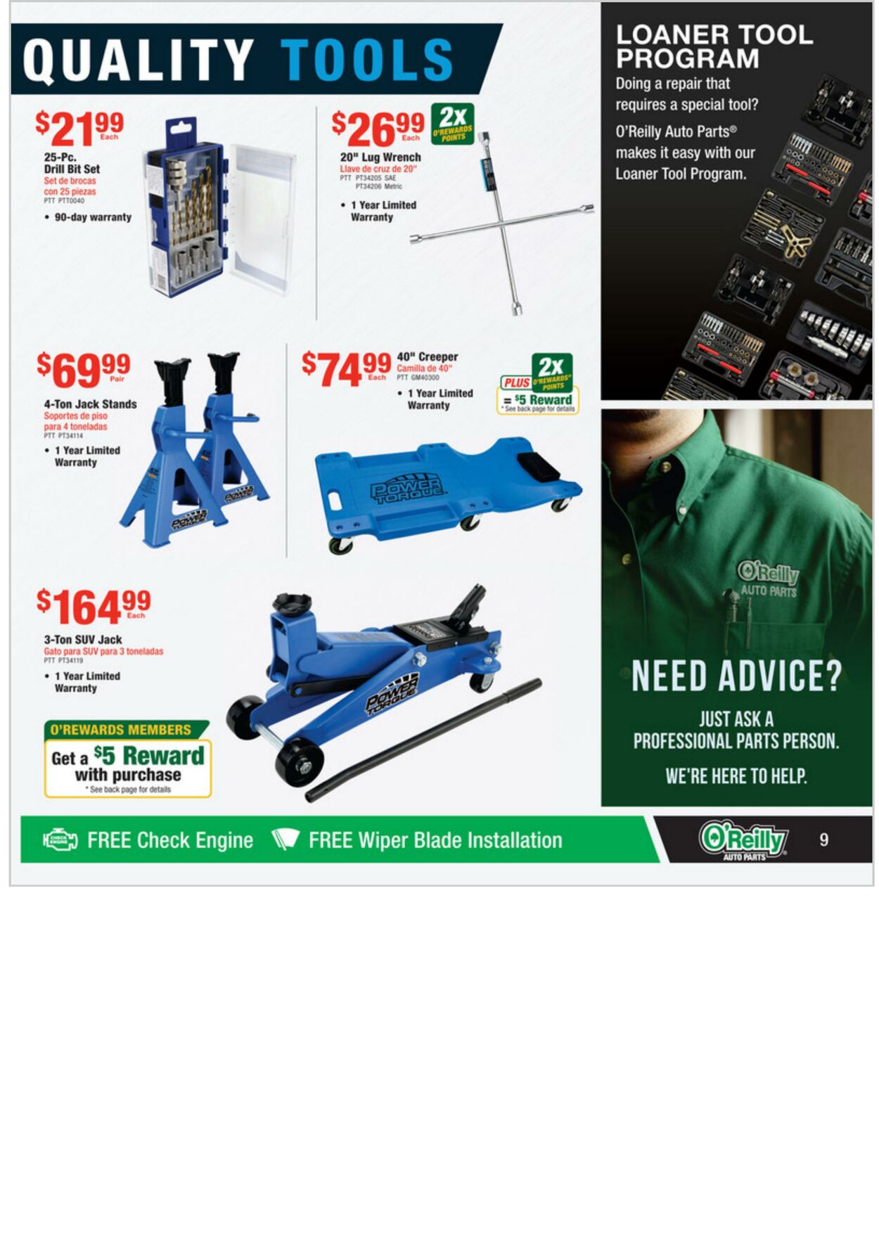 Weekly ad O’Reilly Auto Parts 12/28/2022 - 01/24/2023