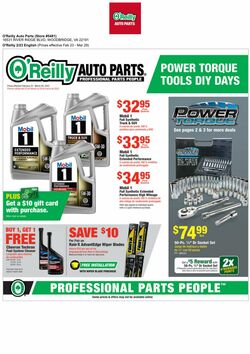 Weeklyad O’Reilly Auto Parts 02/23/2022-03/29/2022
