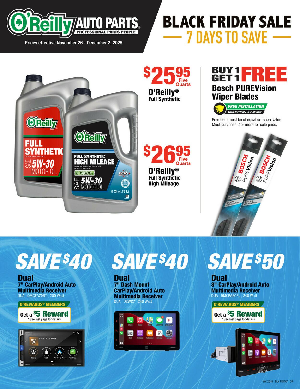 Weekly ad O’Reilly Auto Parts 11/26/2025 - 12/02/2025
