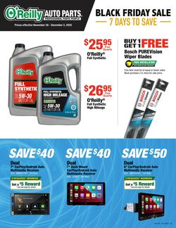 Weekly ad O’Reilly Auto Parts 11/26/2025 - 12/02/2025
