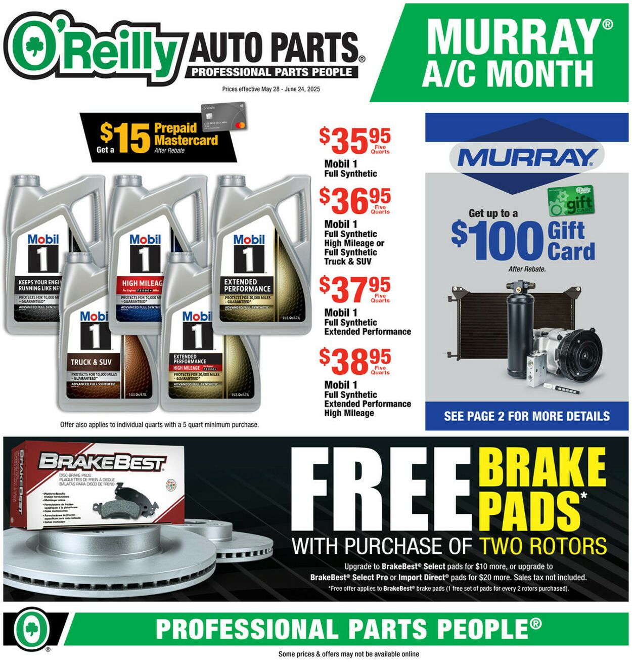 Weekly ad O’Reilly Auto Parts 05/28/2025 - 06/24/2025