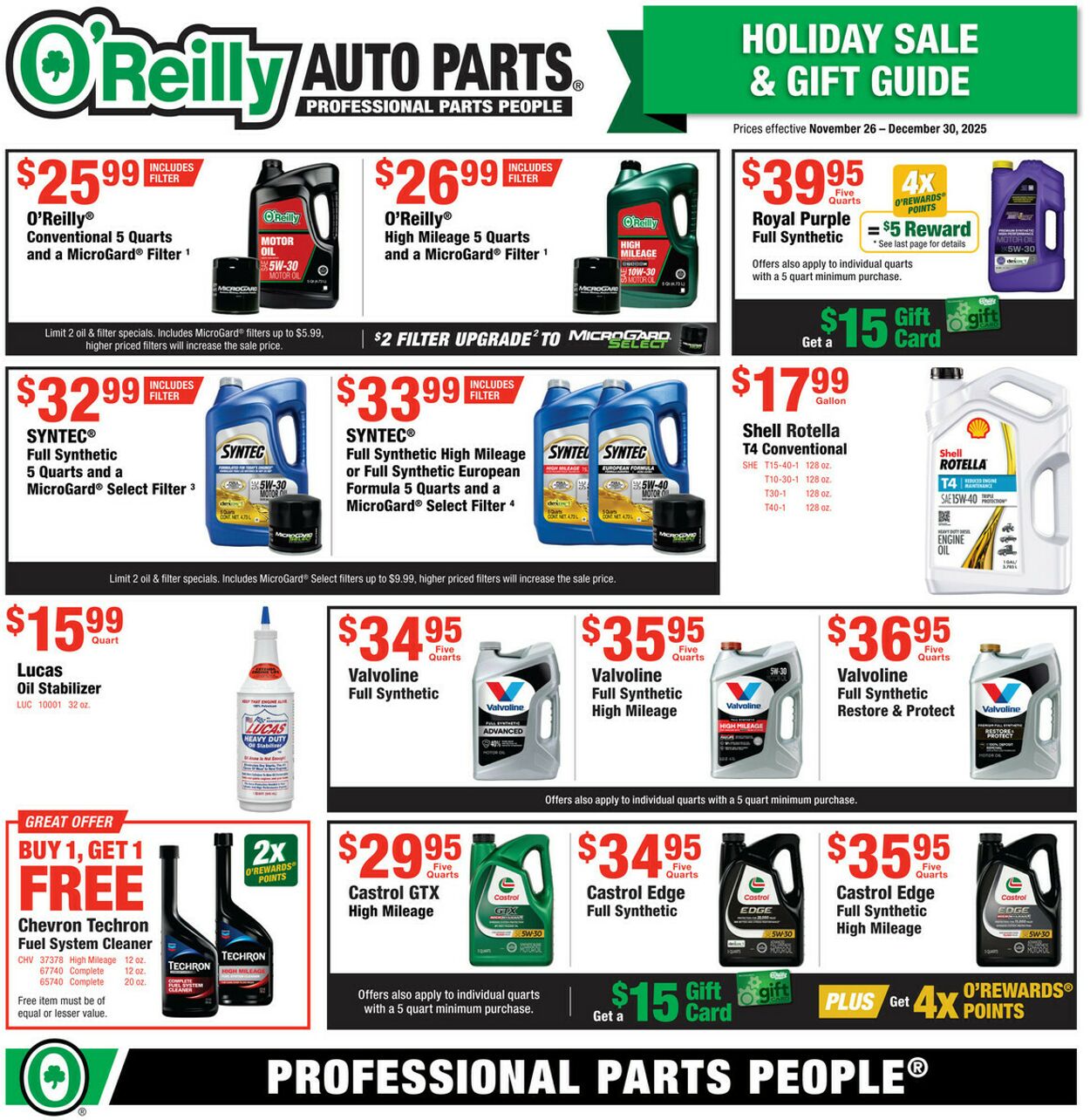 O’Reilly Auto Parts Promotional weekly ads