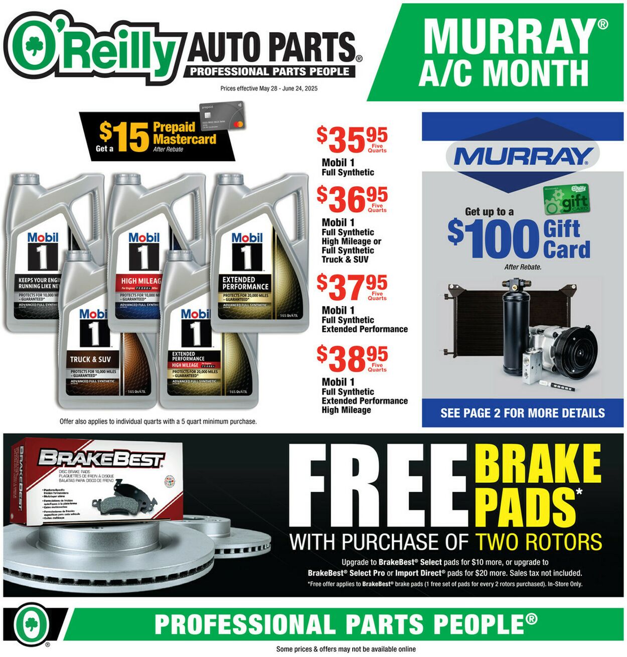 Weekly ad O’Reilly Auto Parts 05/28/2025 - 06/24/2025