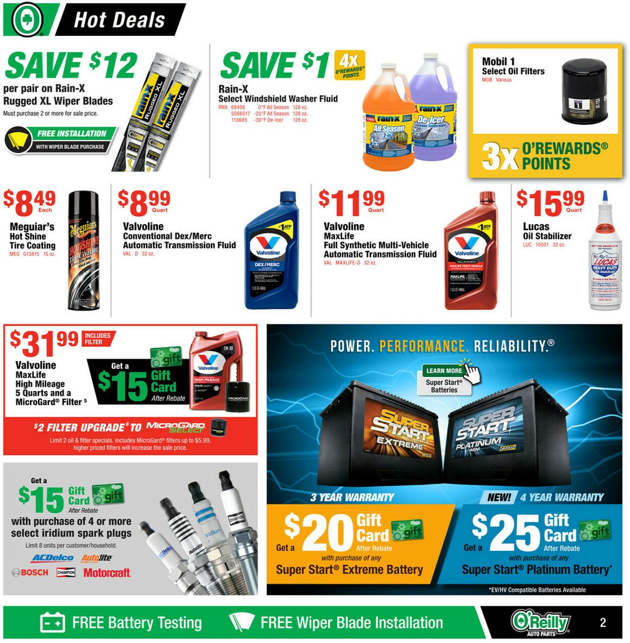 Weekly ad O’Reilly Auto Parts 09/24/2025 - 10/28/2025