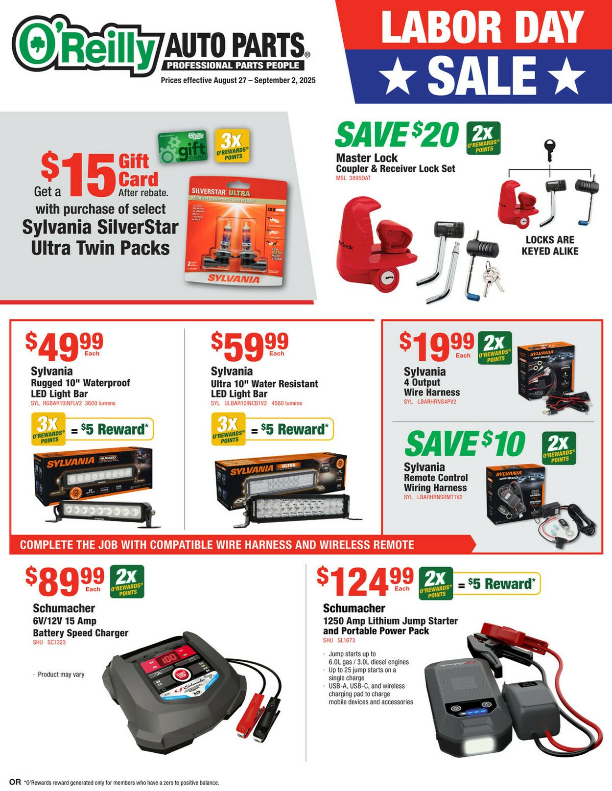 Weekly ad O’Reilly Auto Parts 08/27/2025 - 09/02/2025