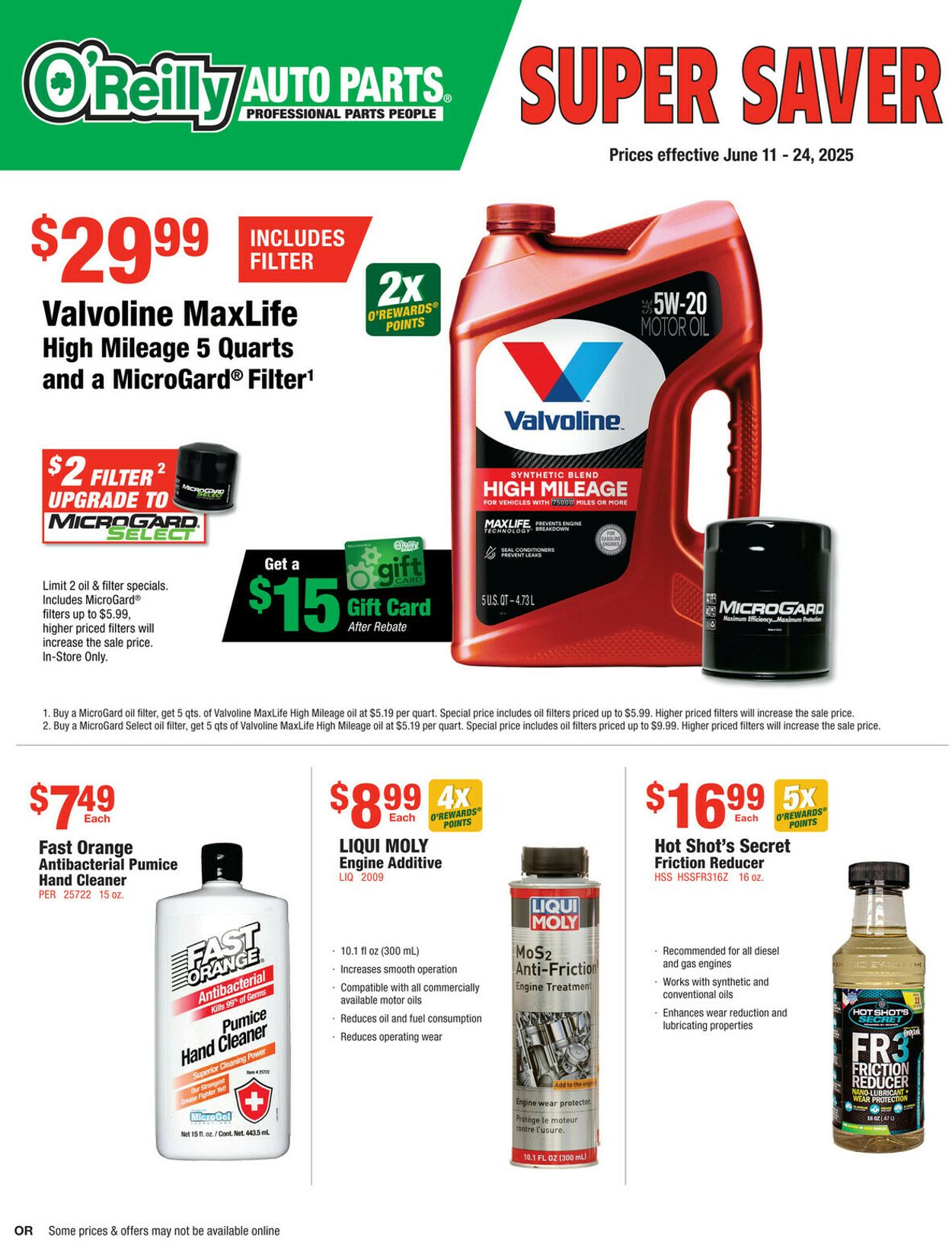 Weekly ad O’Reilly Auto Parts 06/11/2025 - 06/24/2025
