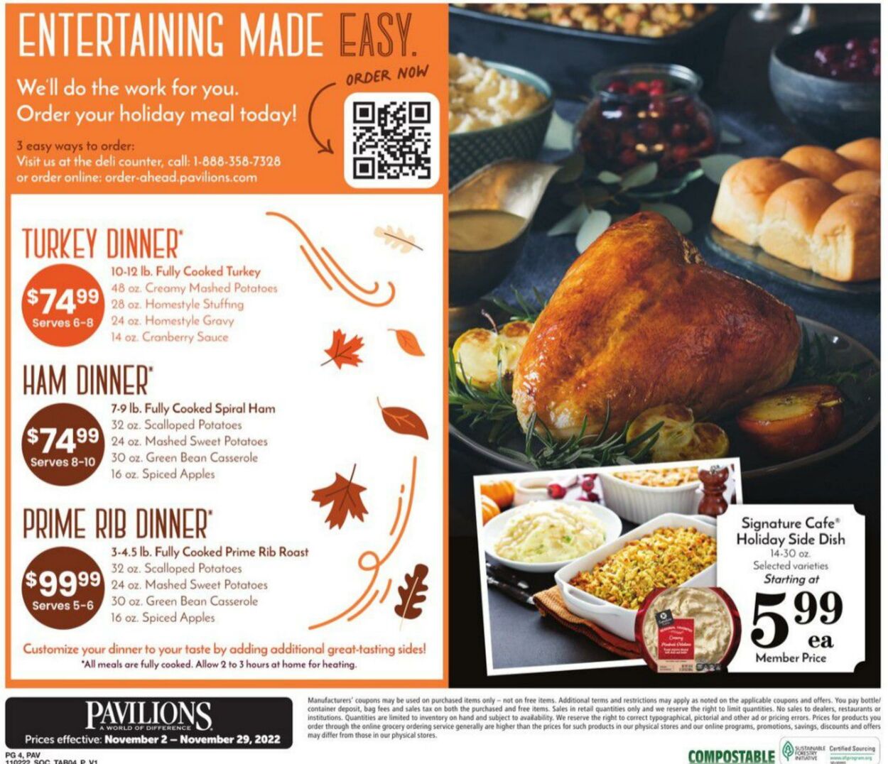 Weekly ad Pavilions 11/02/2022 - 11/29/2022