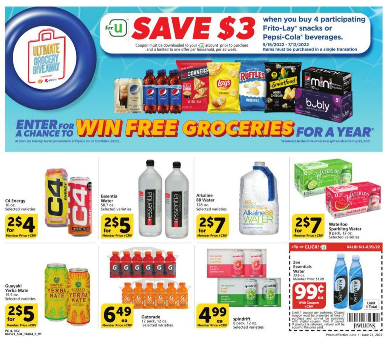 Weekly ad Pavilions 06/01/2022 - 06/21/2022
