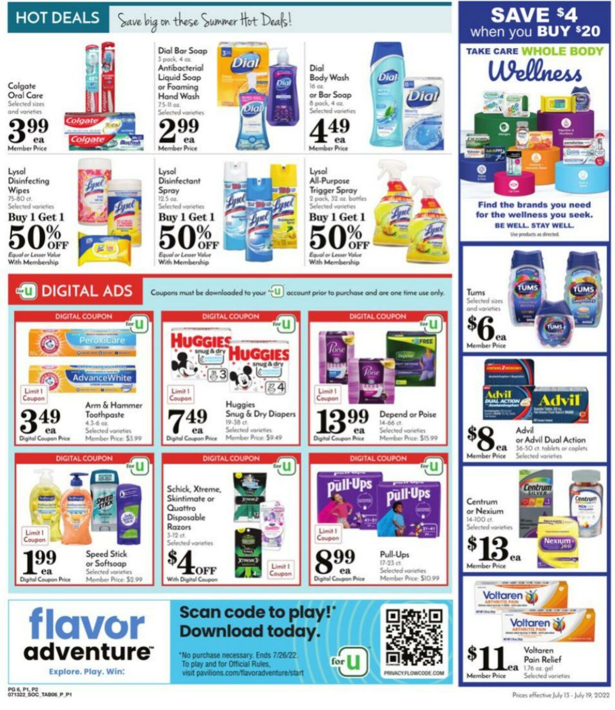 Weekly ad Pavilions 07/13/2022 - 07/19/2022