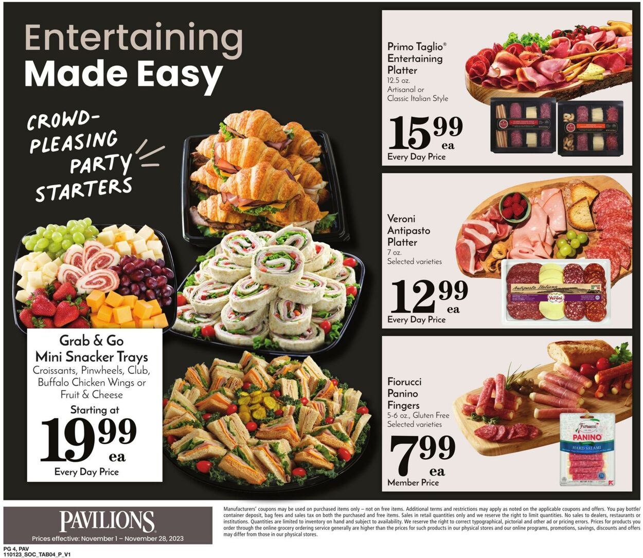 Weekly ad Pavilions 11/01/2023 - 11/28/2023