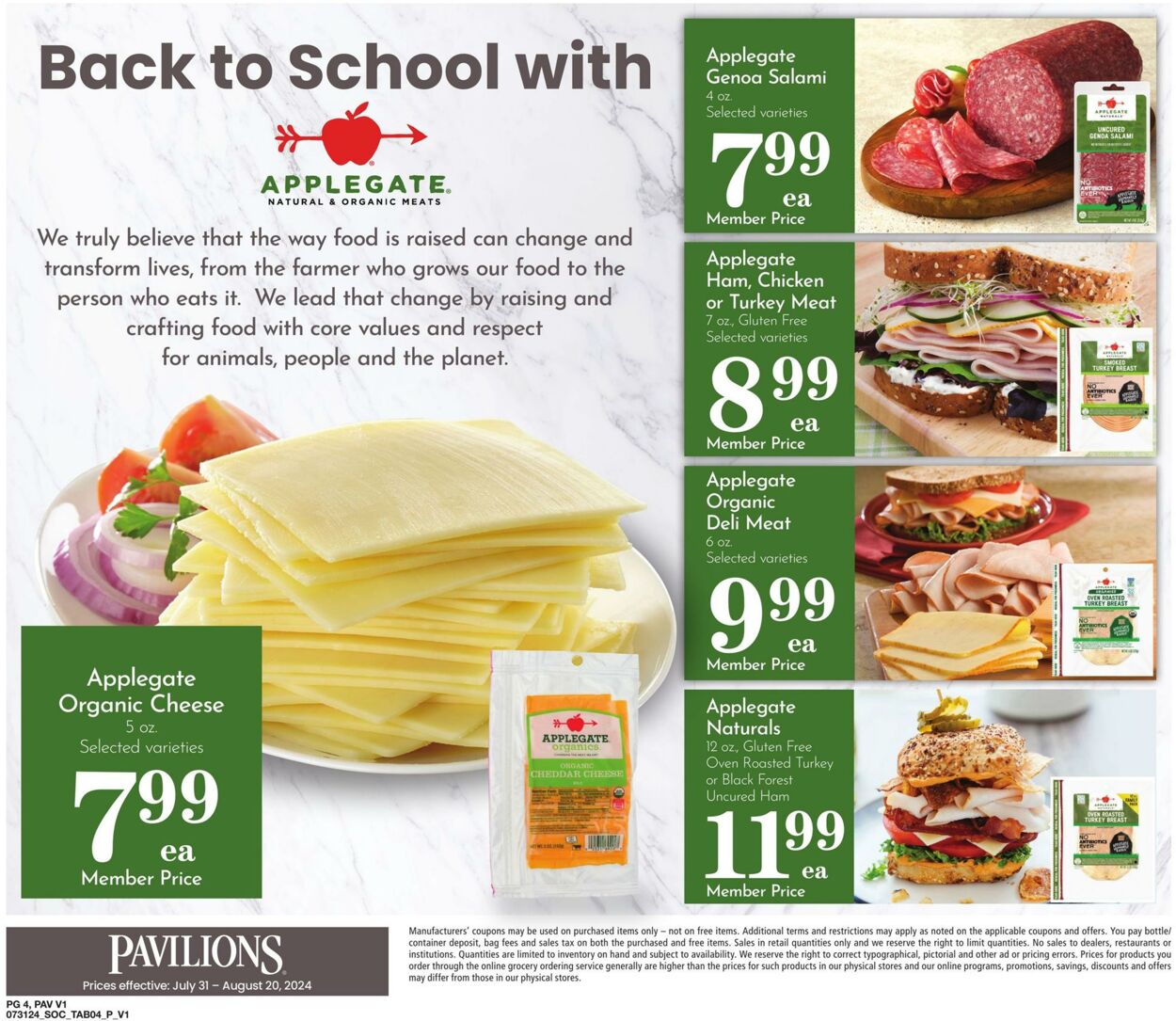 Weekly ad Pavilions 07/31/2024 - 08/20/2024