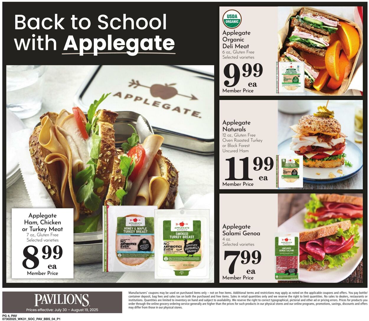 Weekly ad Pavilions 07/30/2025 - 08/19/2025