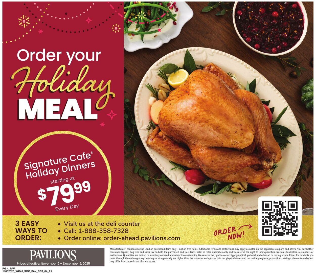 Weekly ad Pavilions 11/05/2025 - 12/02/2025