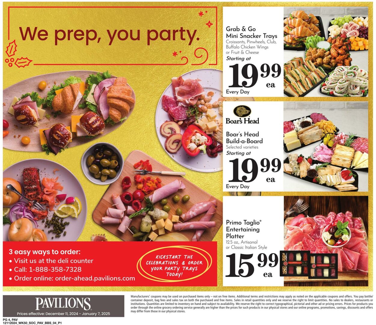 Weekly ad Pavilions 12/11/2024 - 01/07/2025