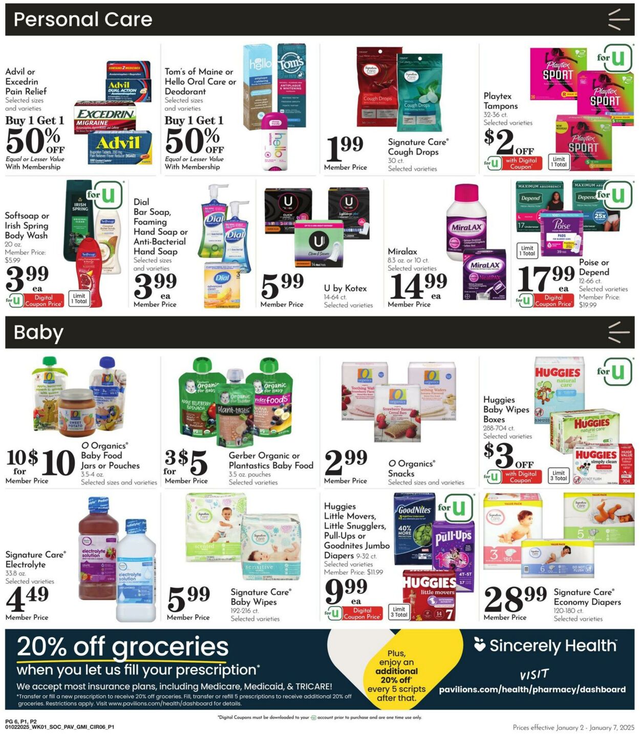 Weekly ad Pavilions 01/01/2025 - 01/07/2025