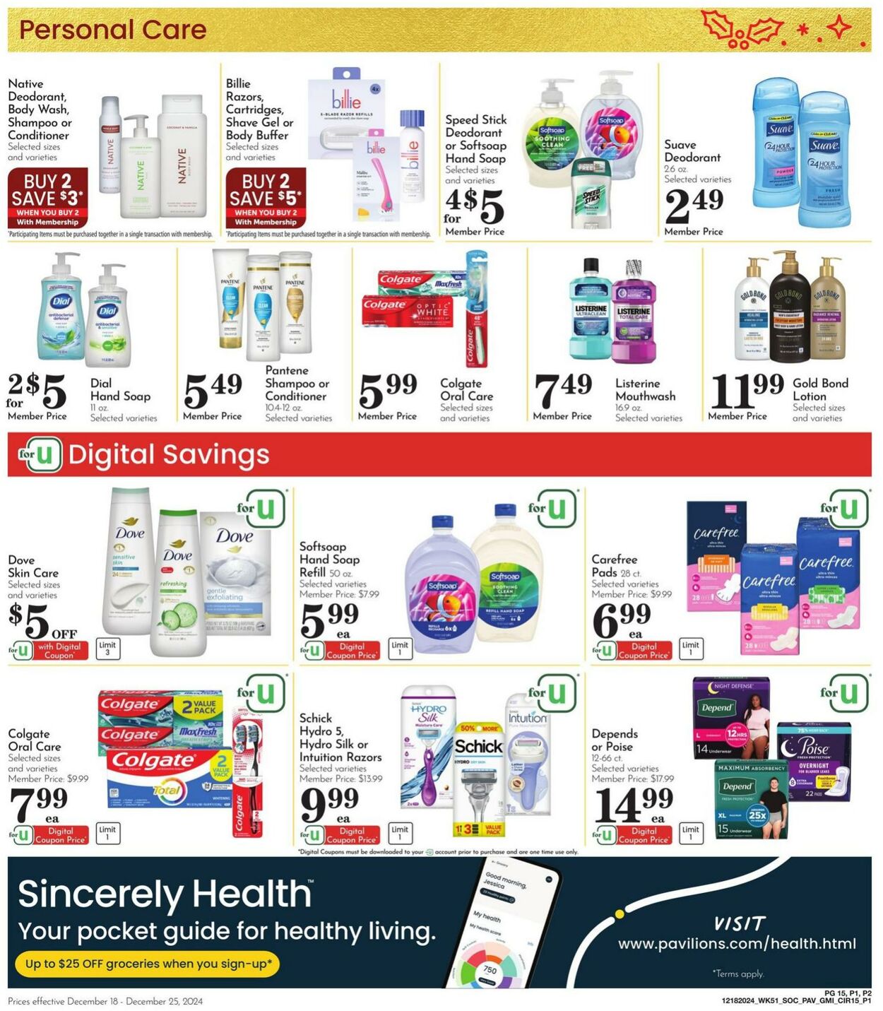 Weekly ad Pavilions 12/18/2024 - 12/25/2024