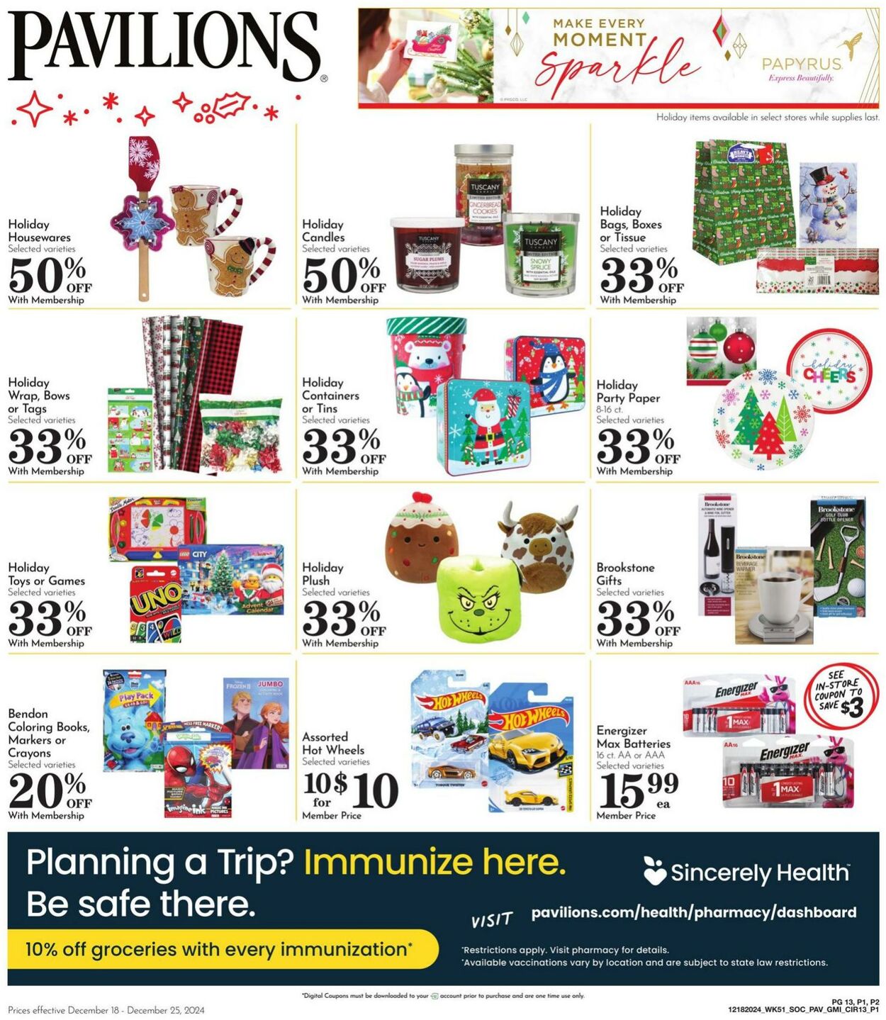 Weekly ad Pavilions 12/18/2024 - 12/25/2024