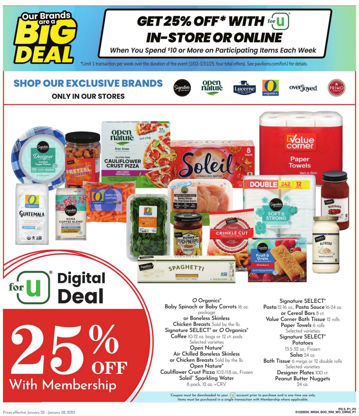 Weekly ad Pavilions 01/22/2025 - 01/28/2025