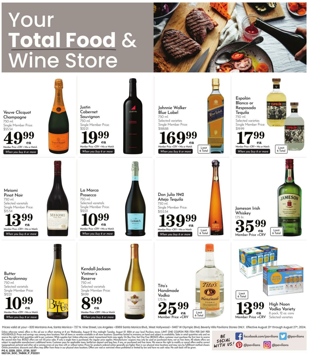 Weekly ad Pavilions 08/21/2024 - 08/27/2024