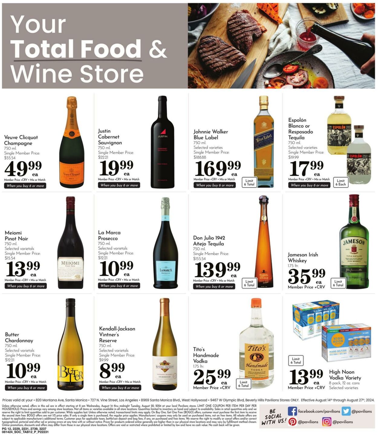 Weekly ad Pavilions 08/14/2024 - 08/20/2024