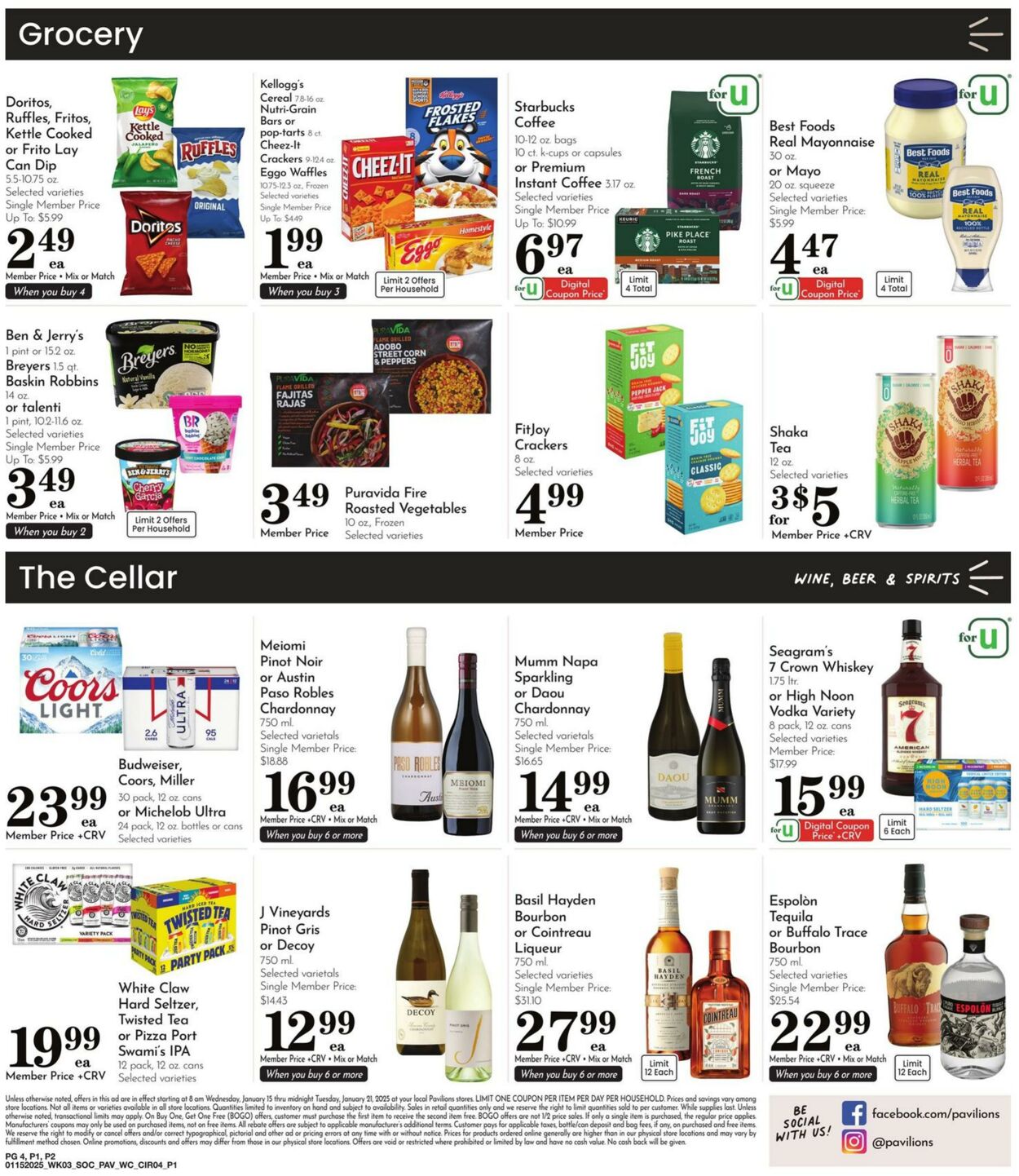 Weekly ad Pavilions 01/15/2025 - 01/21/2025