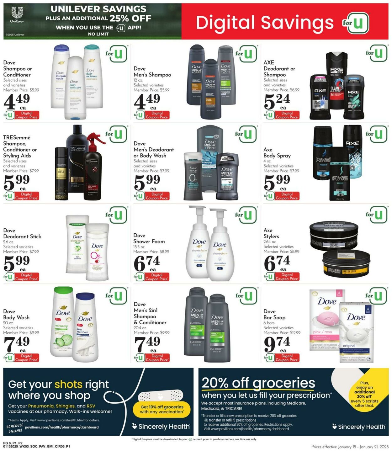 Weekly ad Pavilions 01/15/2025 - 01/21/2025