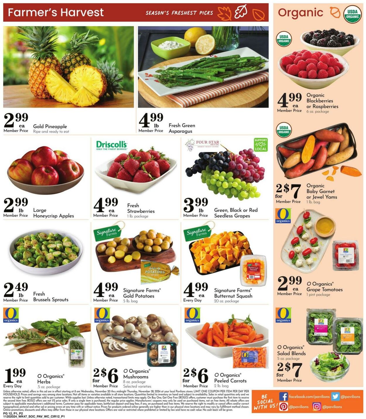 Weekly ad Pavilions 11/20/2024 - 11/28/2024