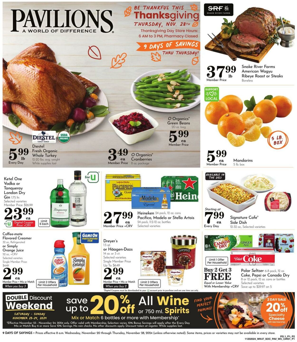 Weekly ad Pavilions 11/20/2024 - 11/28/2024