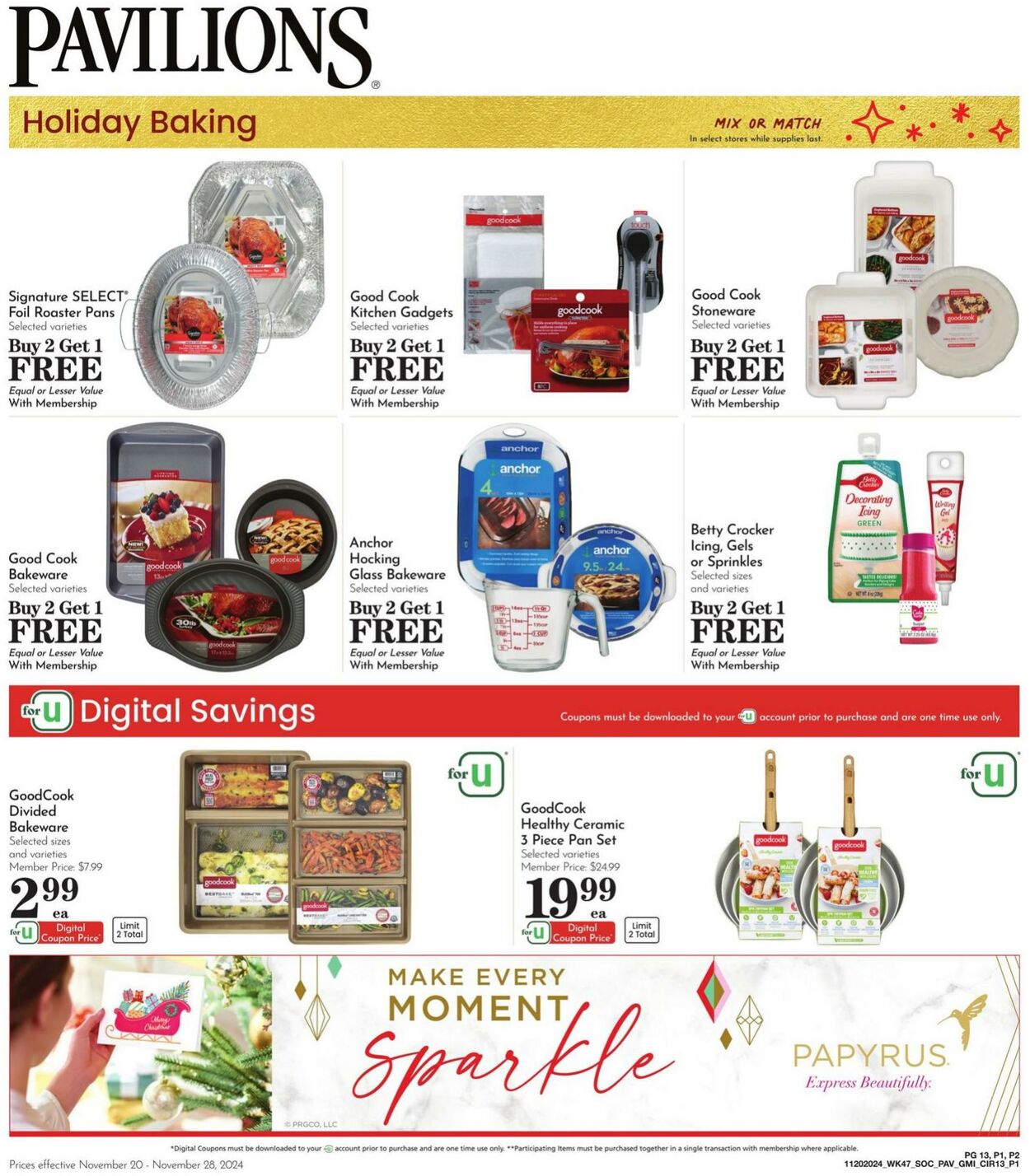 Weekly ad Pavilions 11/20/2024 - 11/28/2024