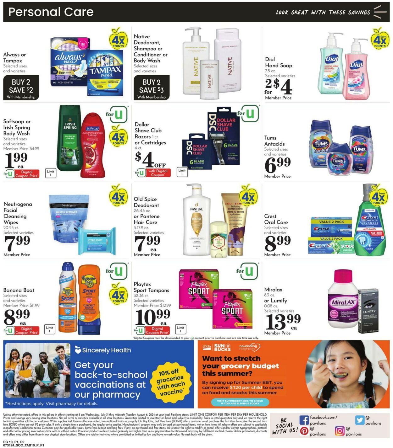 Weekly ad Pavilions 07/31/2024 - 08/06/2024