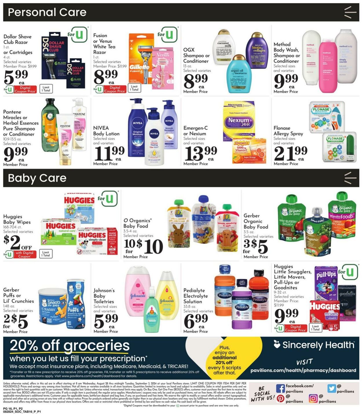 Weekly ad Pavilions 08/28/2024 - 09/03/2024