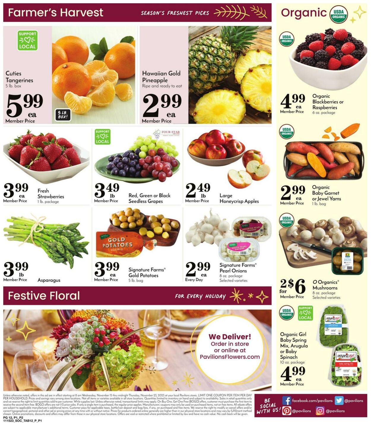 Weekly ad Pavilions 11/15/2023 - 11/23/2023