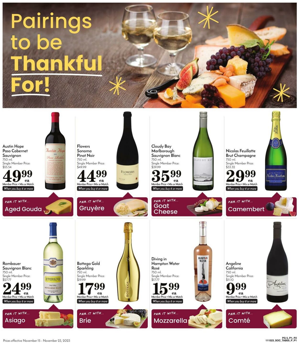 Weekly ad Pavilions 11/15/2023 - 11/23/2023