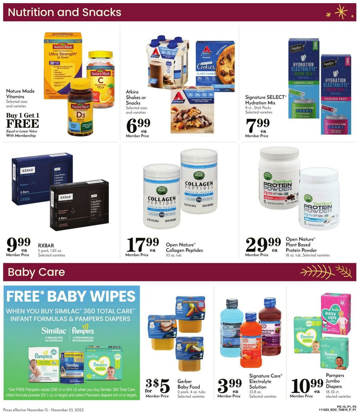 Weekly ad Pavilions 11/15/2023 - 11/23/2023