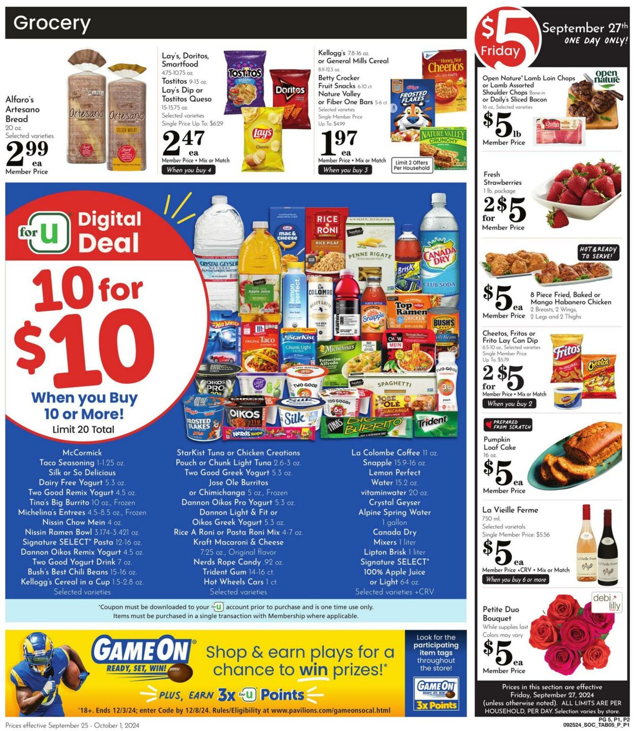 Weekly ad Pavilions 09/25/2024 - 10/01/2024