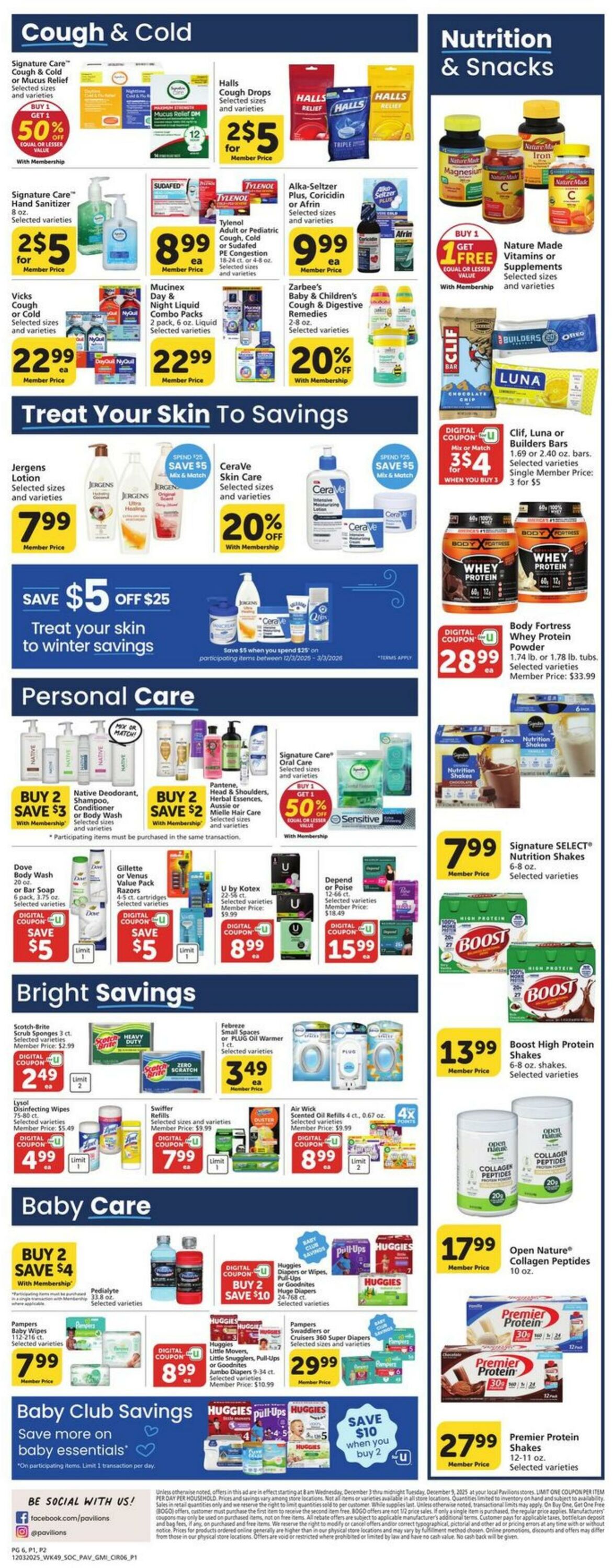 Weekly ad Pavilions 12/03/2025 - 12/09/2025