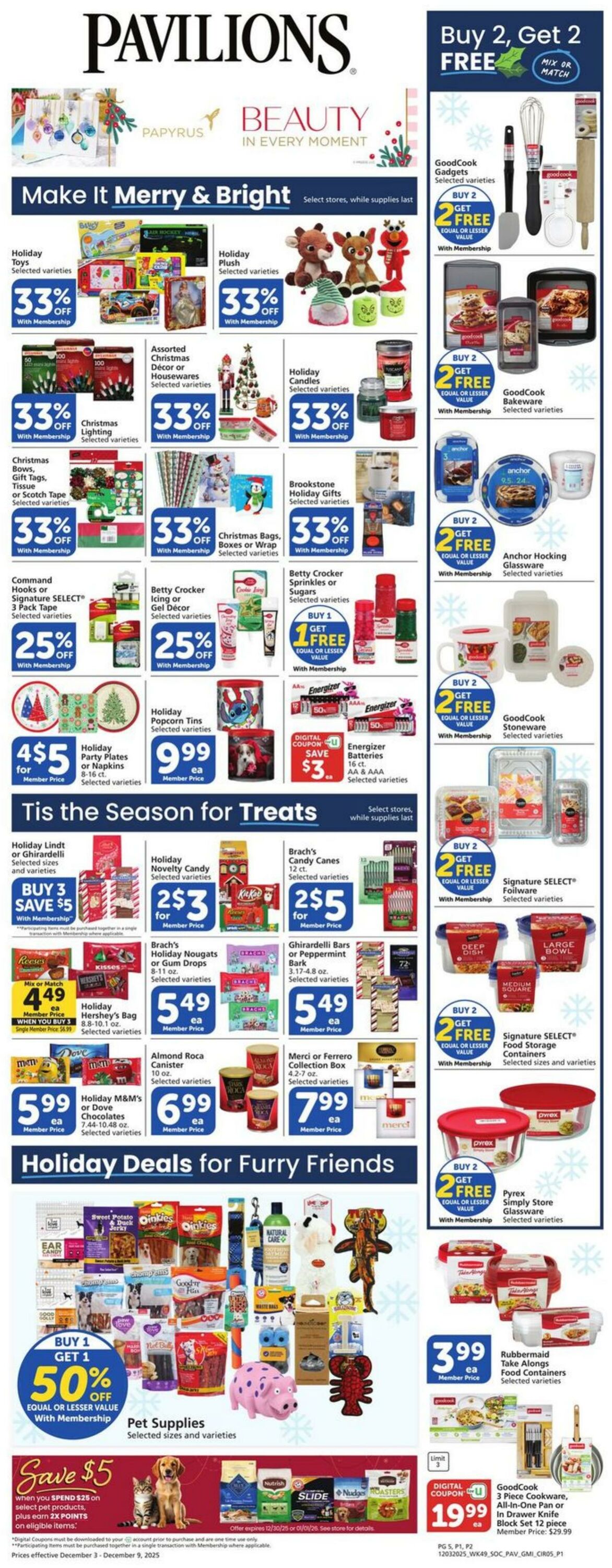 Weekly ad Pavilions 12/03/2025 - 12/09/2025