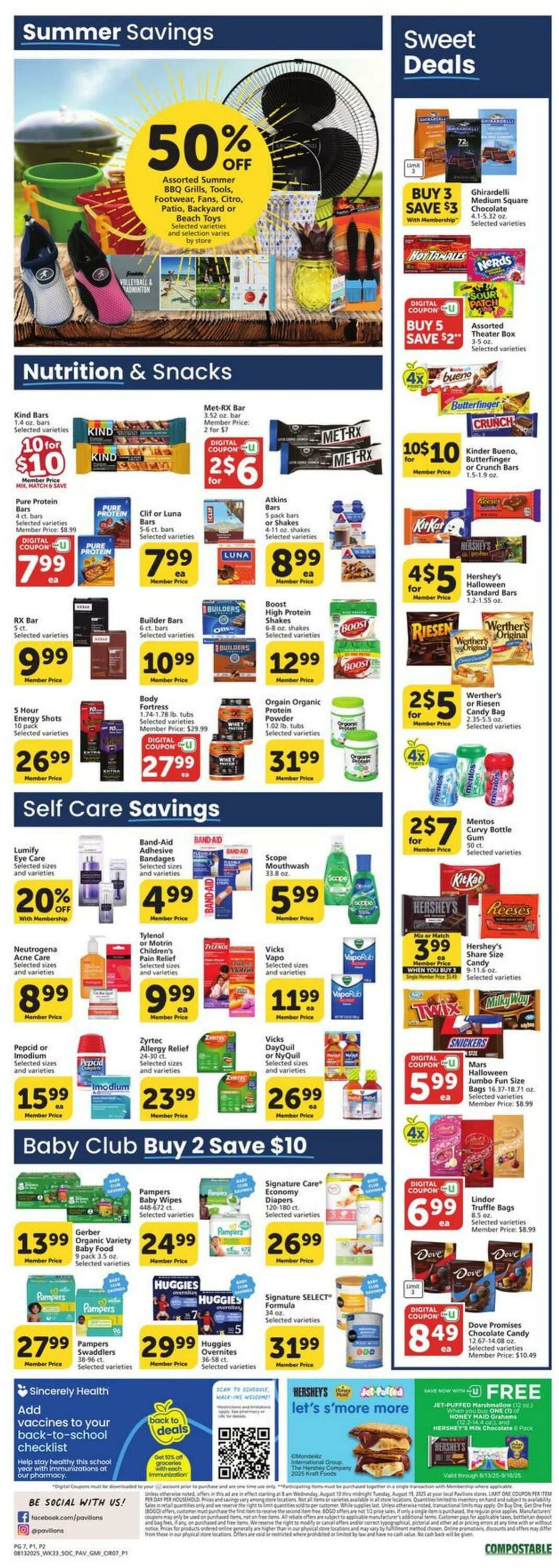 Weekly ad Pavilions 08/13/2025 - 08/19/2025