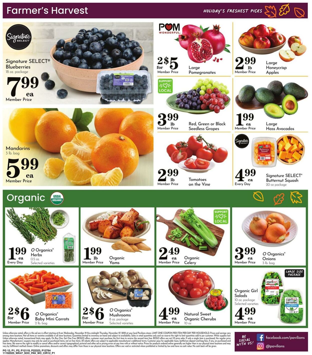 Weekly ad Pavilions 11/19/2025 - 11/27/2025
